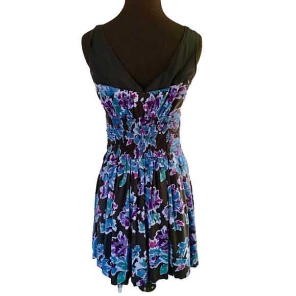 Free People Blue Floral Sleeveless Summer Dress with Petticoat Size 10 - Picture 3 of 7